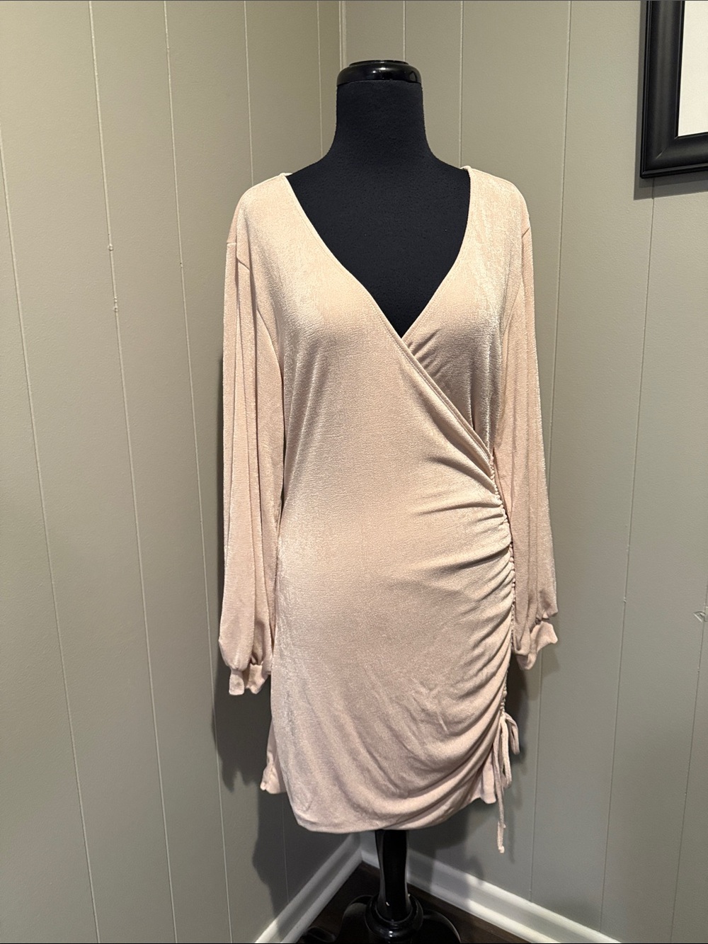 B42 l*space Women’s Dusty Blush Wrap-Style Long Sleeve Mini Dress